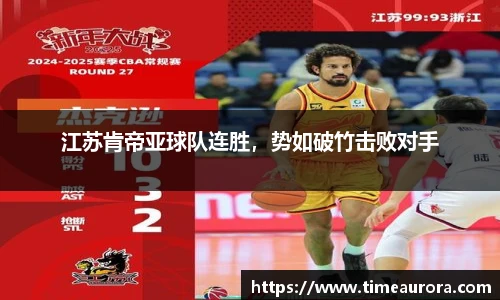 江苏肯帝亚球队连胜，势如破竹击败对手